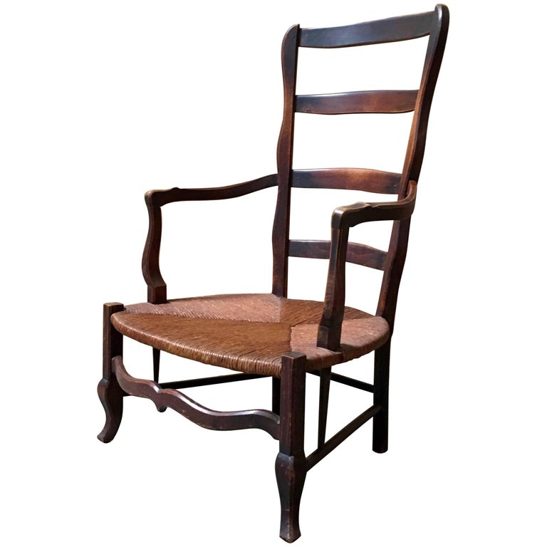 Rustic Country French Fireside Chair at 1stDibs