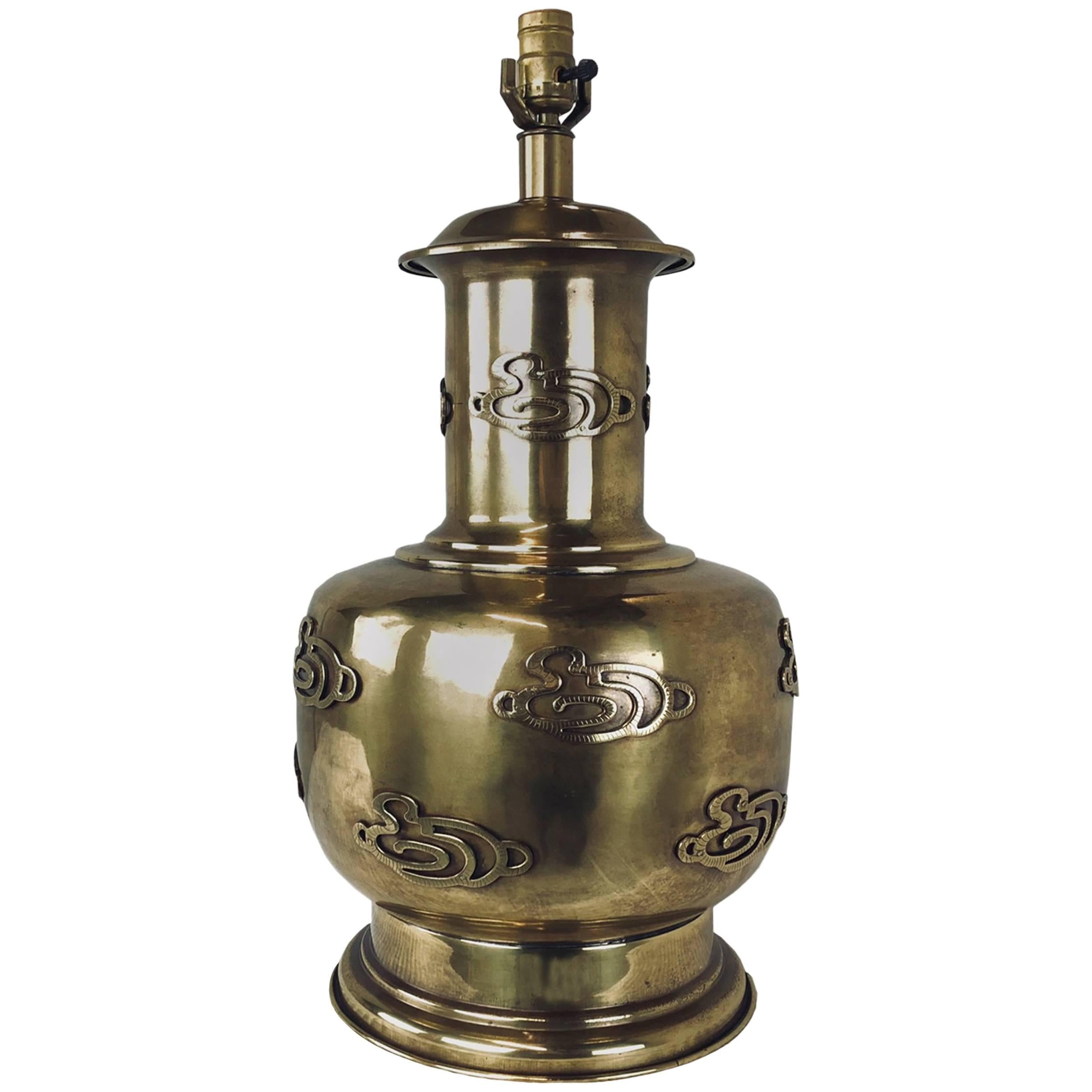 Vintage Brass Ming Style Table Lamp