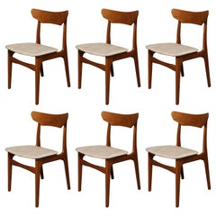 Six Schionning & Elgaard Danish Teak Dining Chairs