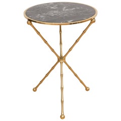 Italian Marble and Brass Side Table