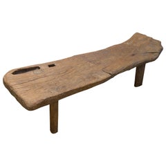 Antique Andrianna Shamaris Wabi Teak Wood Bench or Coffee Table