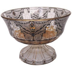 Art Nouveau Butterfly Bowl by Adolf Beckert from the Steinschönau School