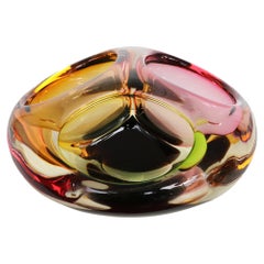 Murano Glass Three-Section Bowl, 1960s