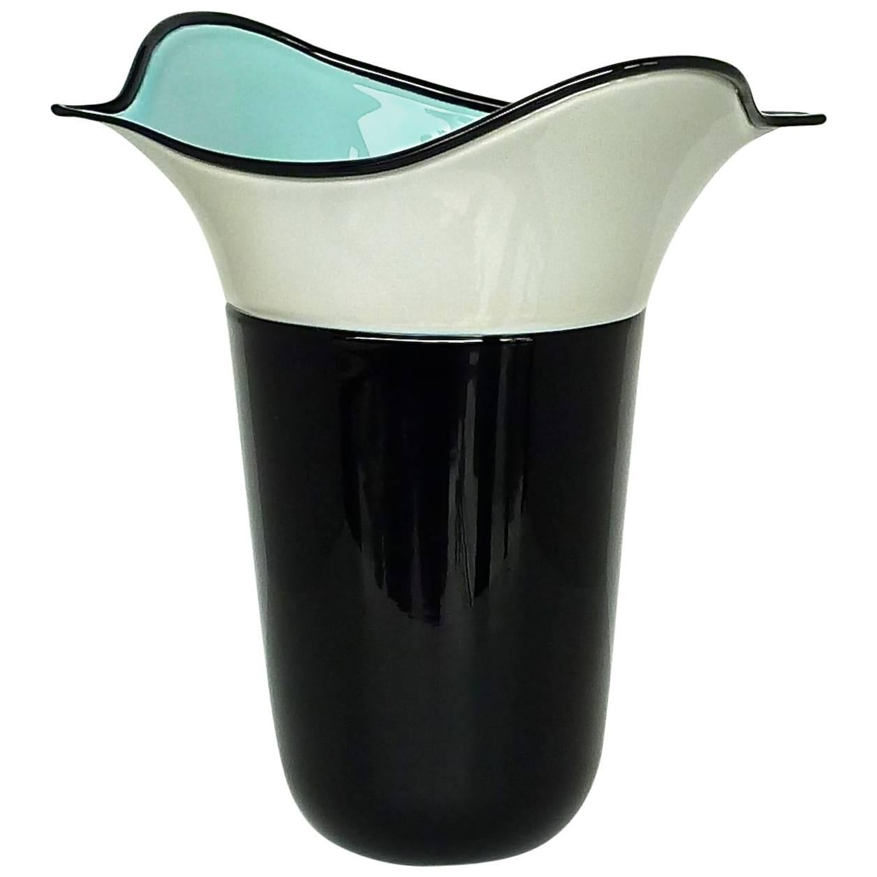 Extra Large Barovier & Toso Vase Murano Art Glass "Morbido" Toni Zuccheri, 1984 For Sale