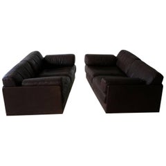 Two-Seat, De Sede Ds 76 Leather Modular Lounge Sofa Daybed