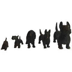 Antique Set of Austrian Animalier Bronze Dogs, circa 1900, Vienna