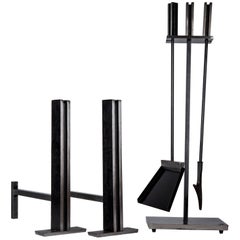 Andiron and Fire Tool Set, circa 1970
