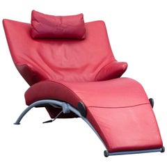 Wk Wohnen Solo 699 Designer Chair Leather Red Function Couch Modern