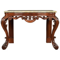 19th Century Serpentine Mahogany Console Table 19th Century Serpentine Mahogany Console Table