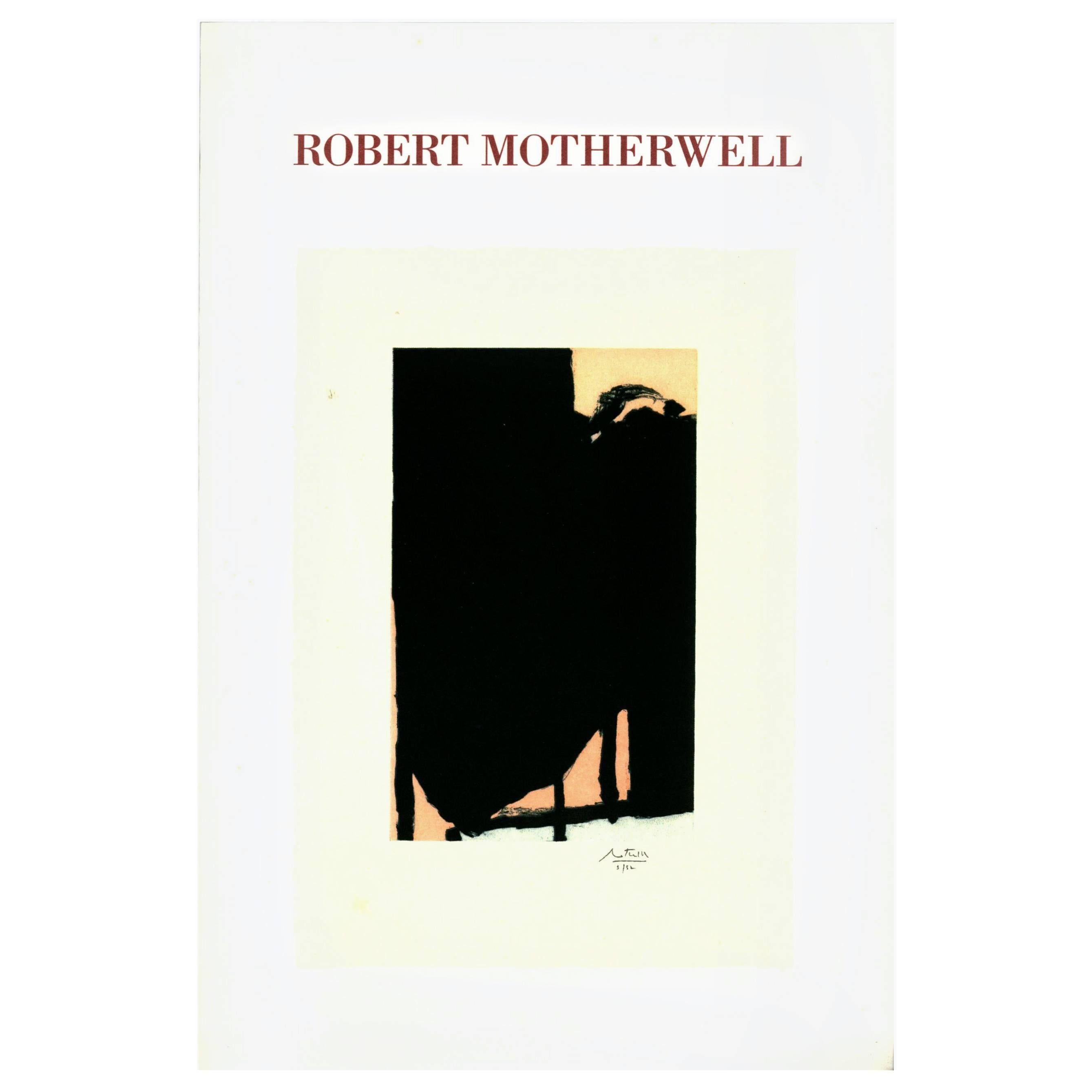 Vintage Robert Motherwell Announcement Card, Color Intaglios