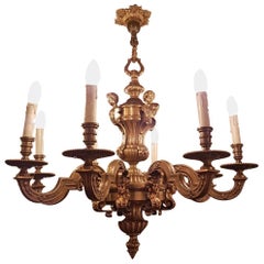 Bronze 'Mazarin' Louis XVl Style Chandelier with Eight Lights