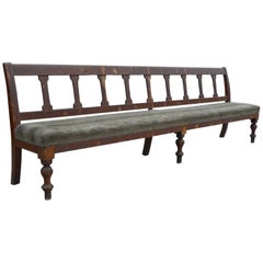 Antique Very Large Railway Station Railwayana Bench Seat, Victorian, circa 1900