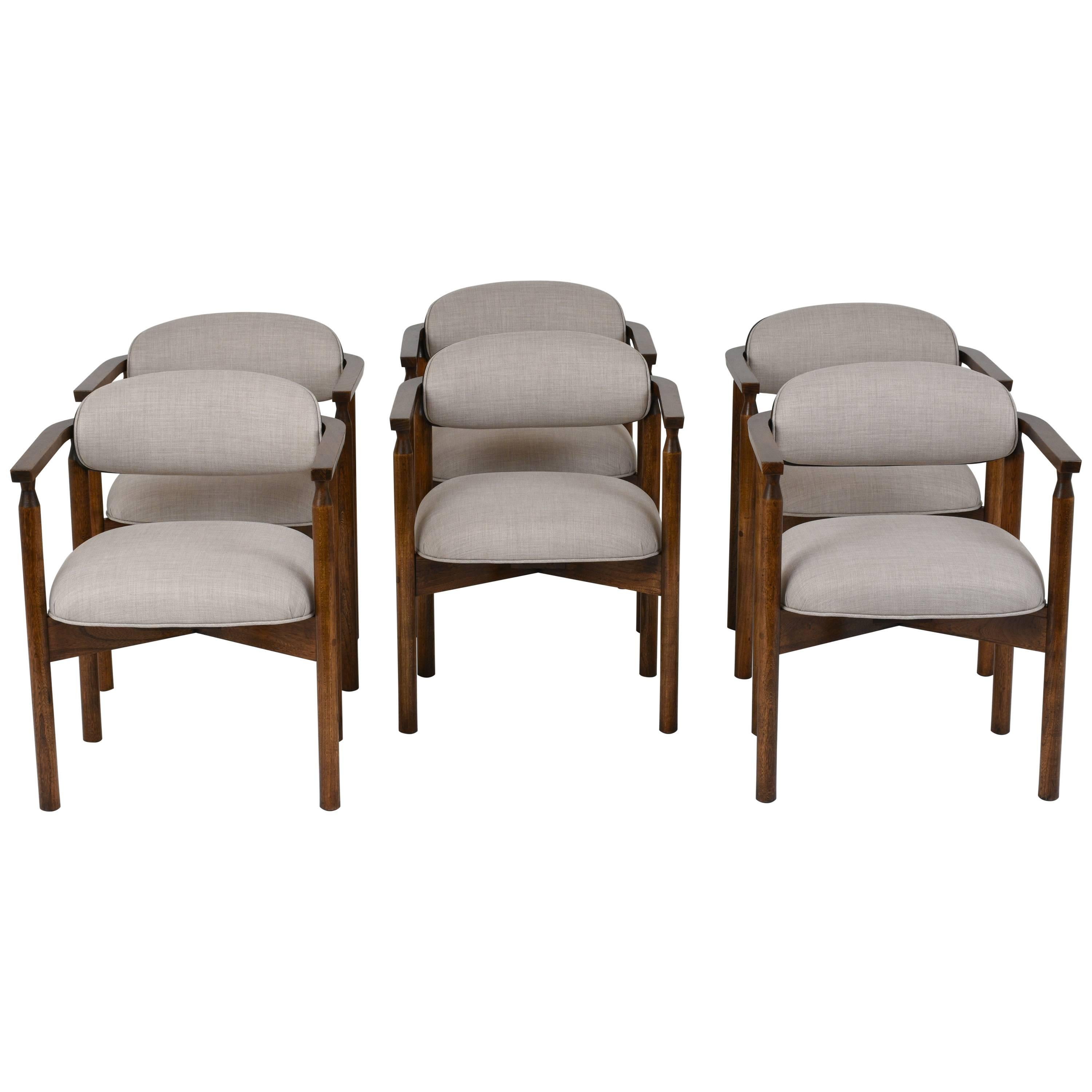 Set of Six Midcentury Dining Chairs