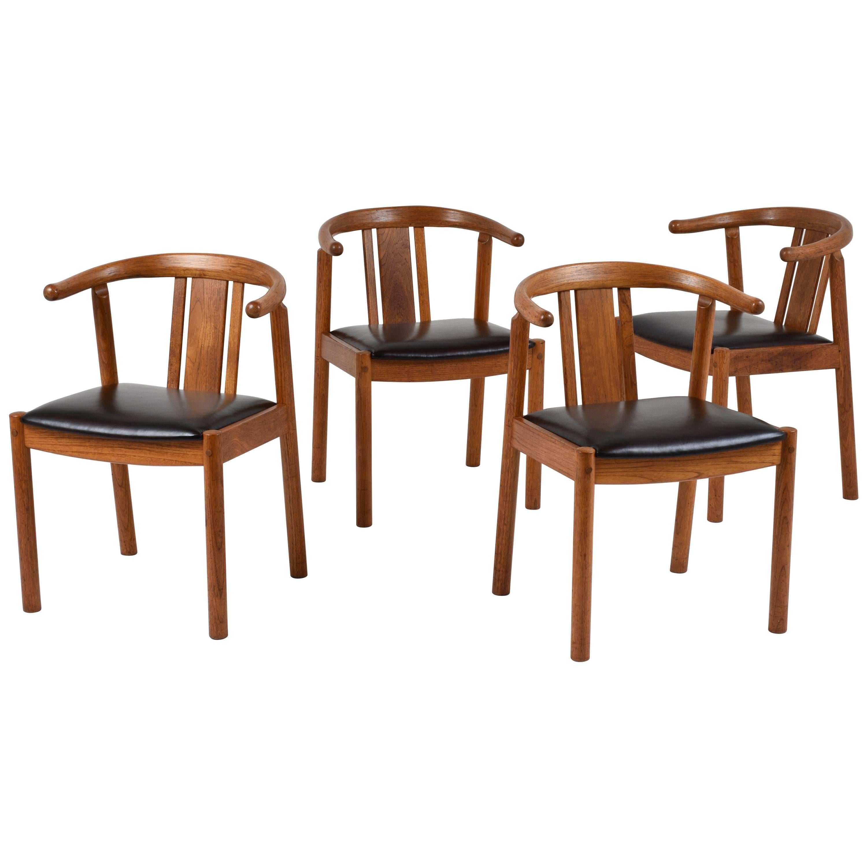 Set of Four Danish Mid-Century Modern-Style Dining Chairs