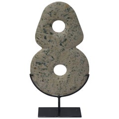 Two Vertical Circle Jadeite Sculpture, China, Contemporary