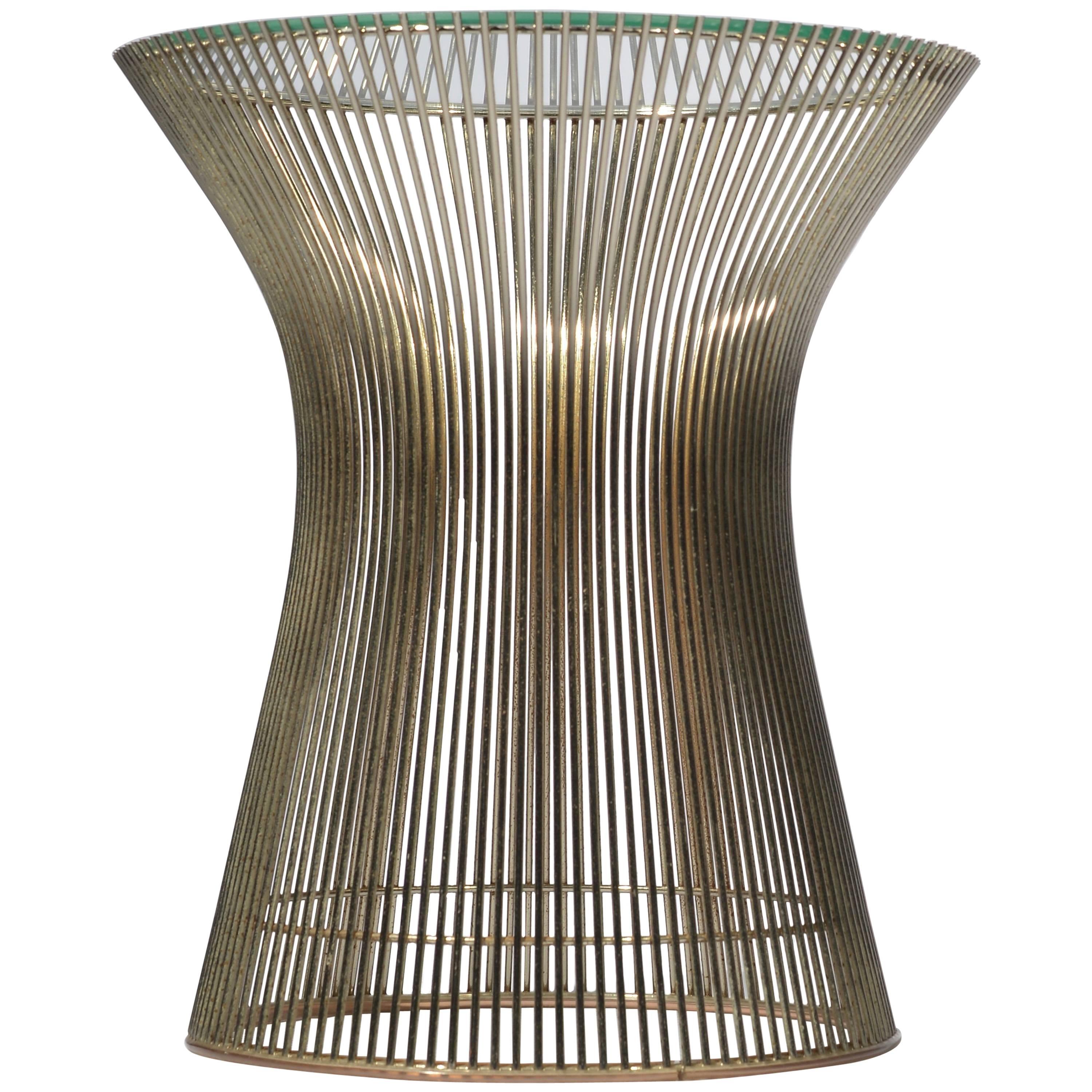 Side Table by Warren Platner for Knoll with Glass Top