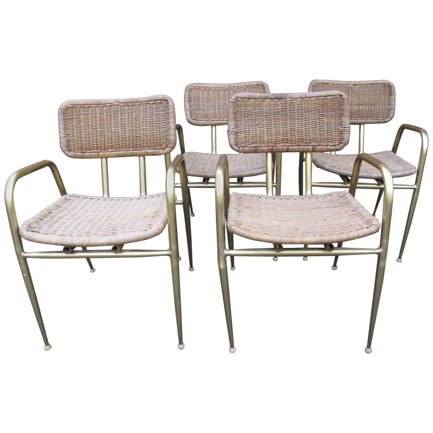 Set of Four Wicker Chairs by Troy Sunshade