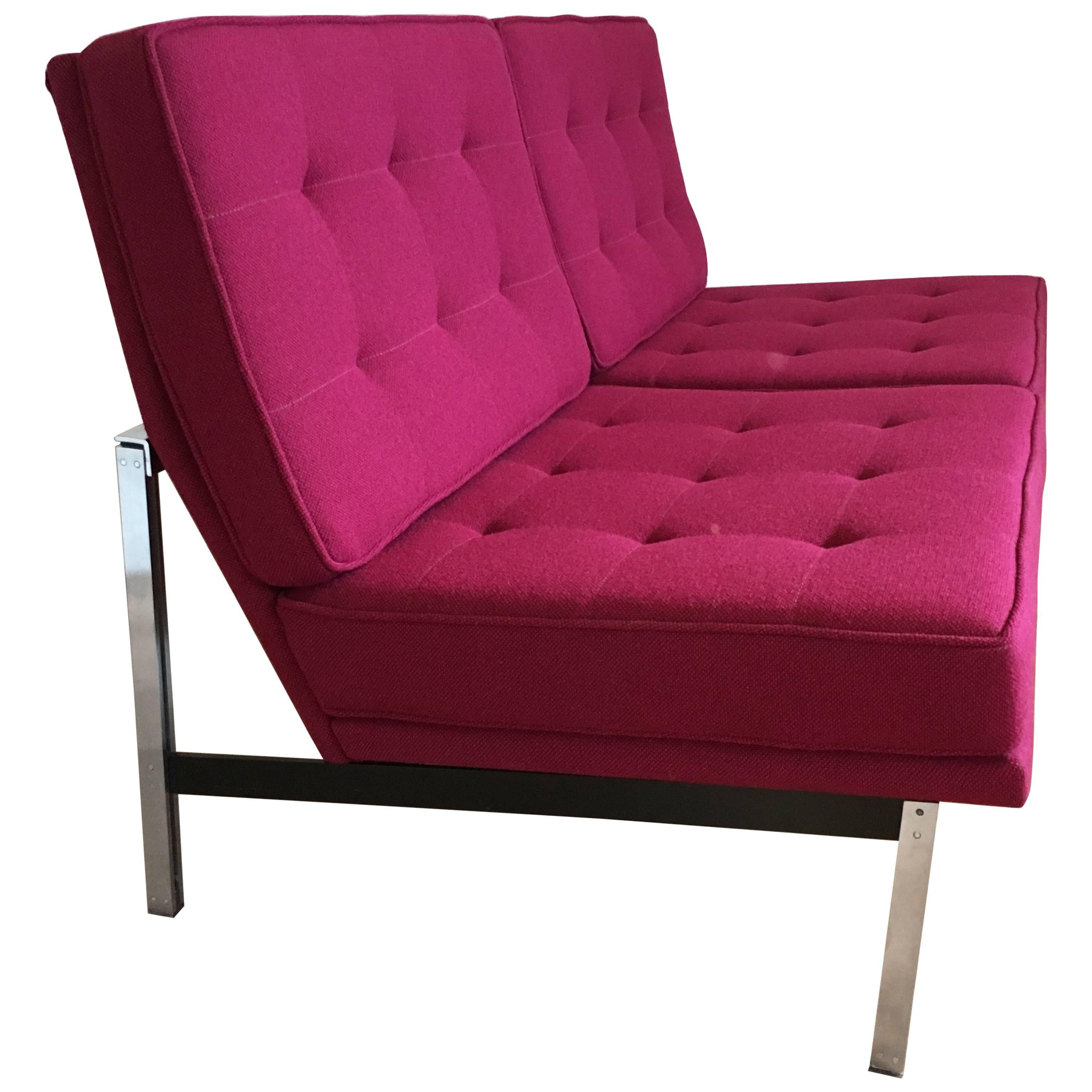 Florence Knoll Parallel Bar Settee Sofa For Sale
