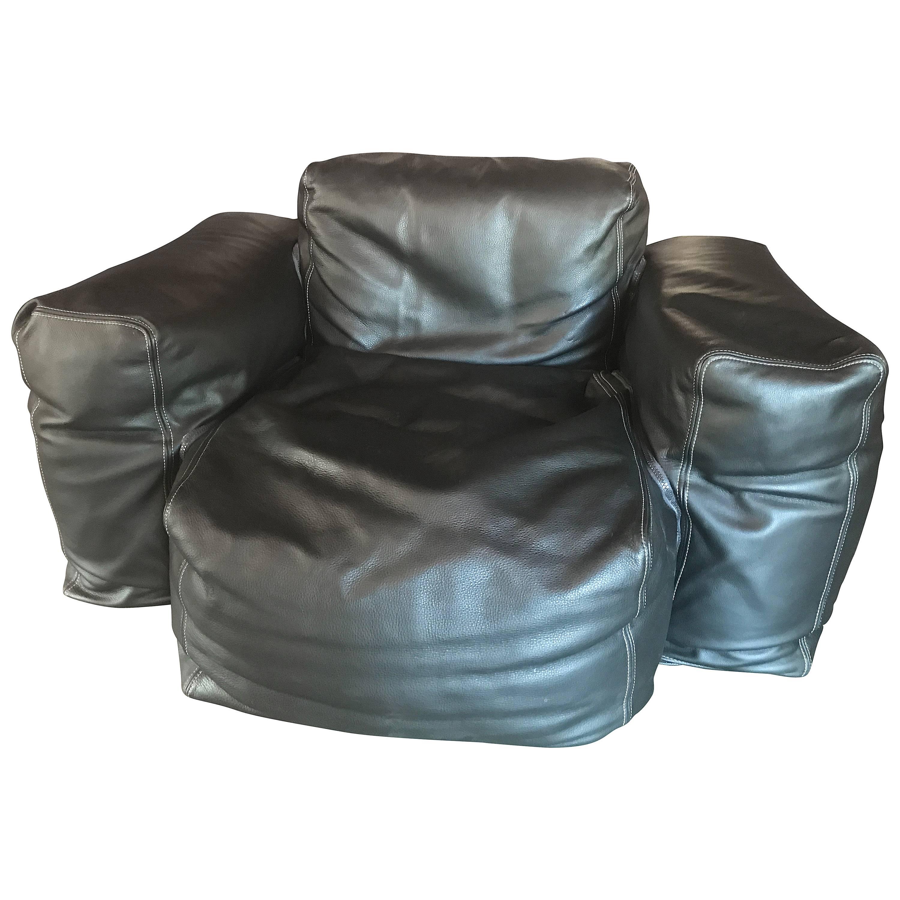 Jasper Morrison Cappellini "Superoblong" Leather Bean Bag Lounge Chair