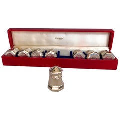 Cartier Sterling Silver Salts, Set of Eight