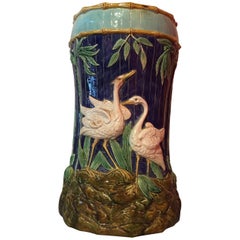 Used Majolica Garden Seat, Thomas Forester & Sons