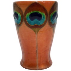 Georges Jean, Art Nouveau Polychrome Enamel Vase, Signed