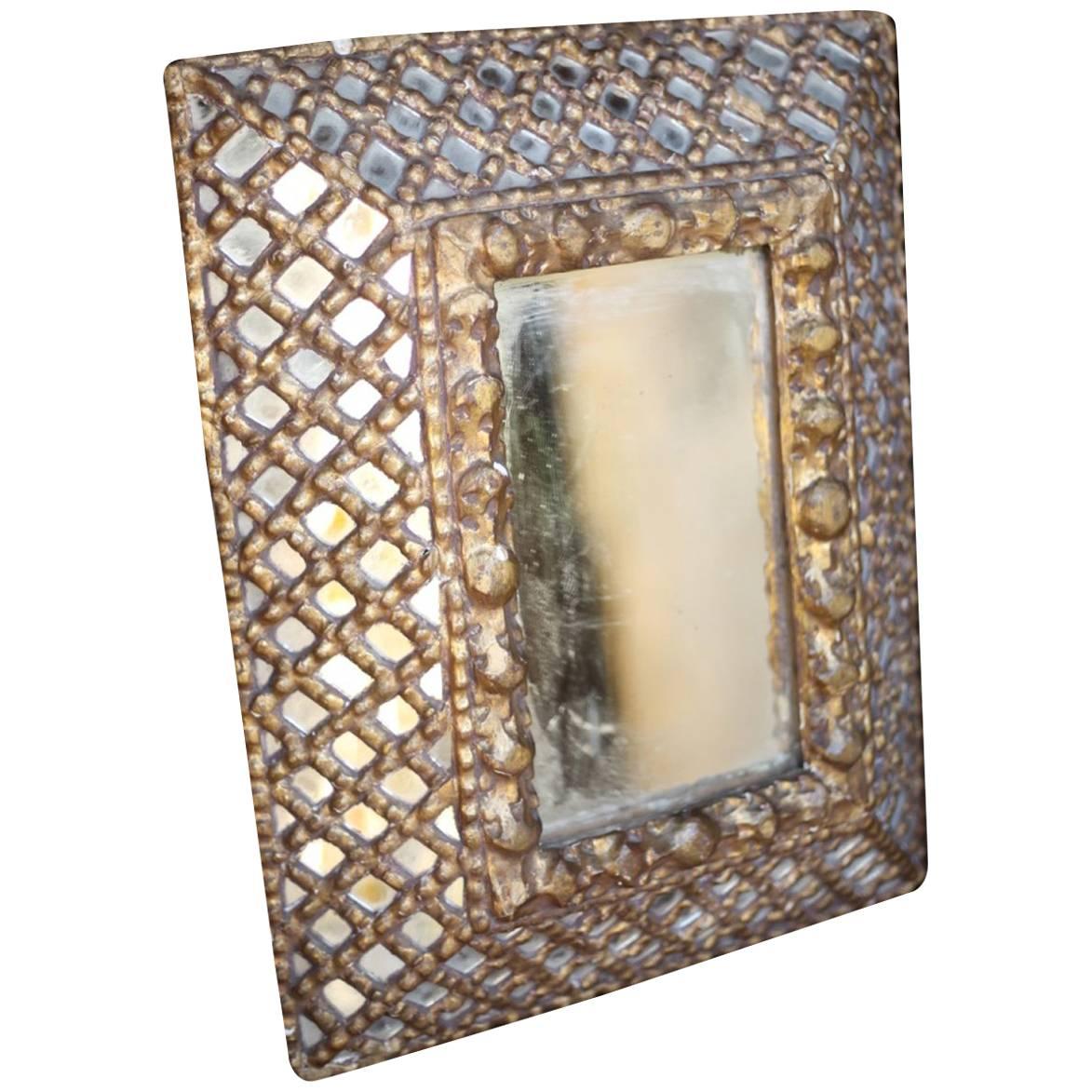 Very Rare 18th-19th Century Spanish Colonial Mosaic Mirror