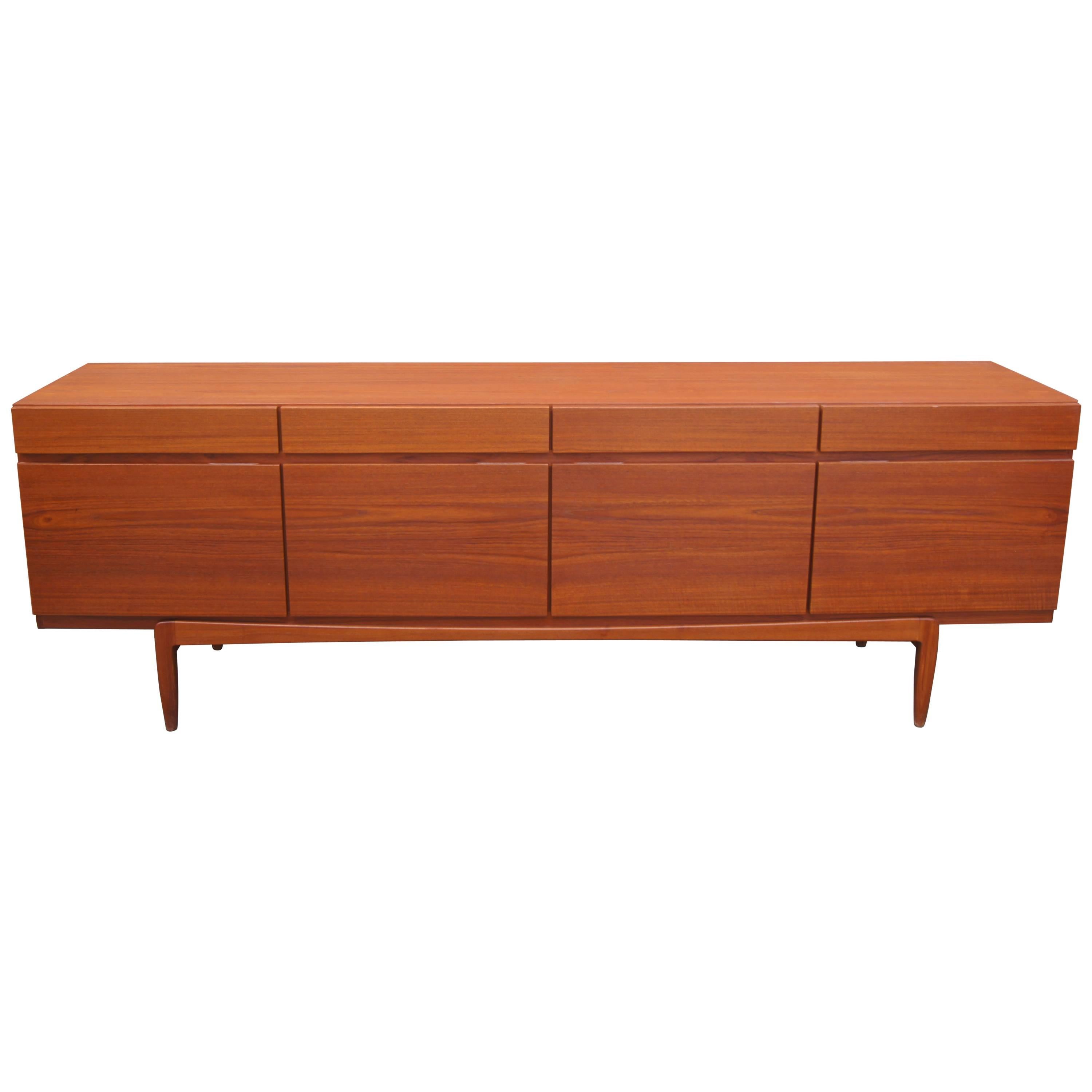 Teak Buffet or Sideboard, Model 66 by Ib Kofod-Larsen for Faarup Møbelfabrik For Sale