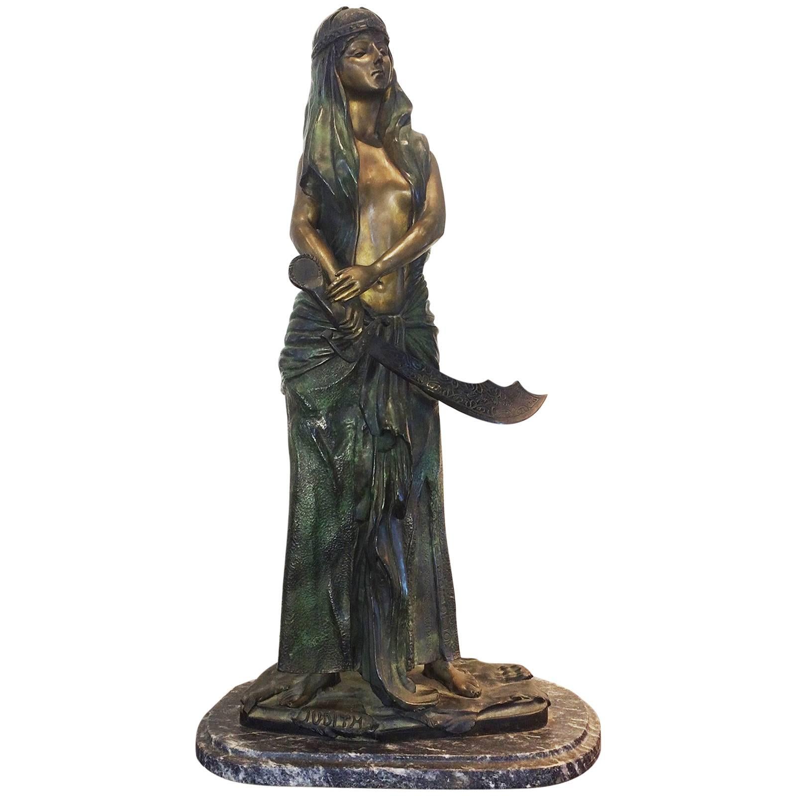 Art Deco Huge Bronze by Villanis of Judith