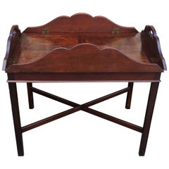 English Mahogany Butlers Tray on Stand