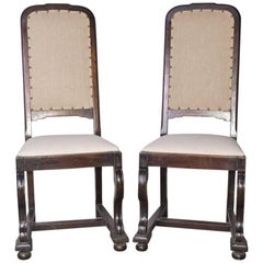 Pair of Antique Jacobean-Revival Side Chairs