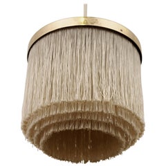 Hans-Agne Jakobsson White Silk Fringe Pendant, 1960s