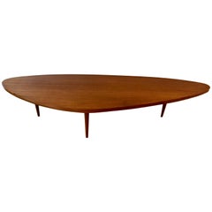 Mahogany Boomerang Coffee Table in the Style of Harvey Probber, 1950s