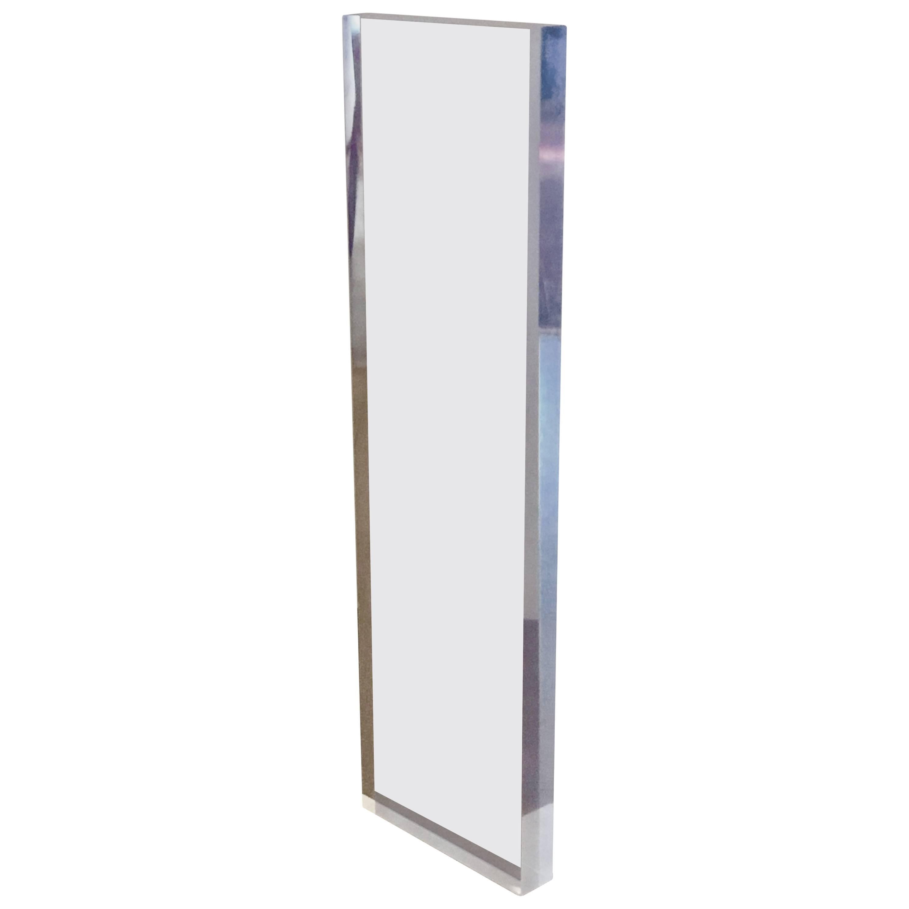 Massive Tall Sculpture Solid Block of Lucite in Purple Tint