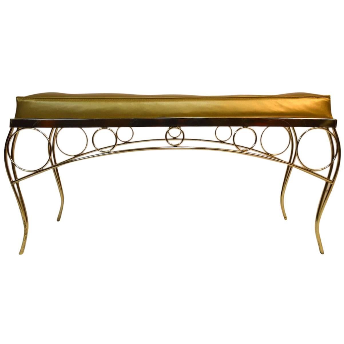 Glam Hollywood Regency Bench by George Koch and Sons