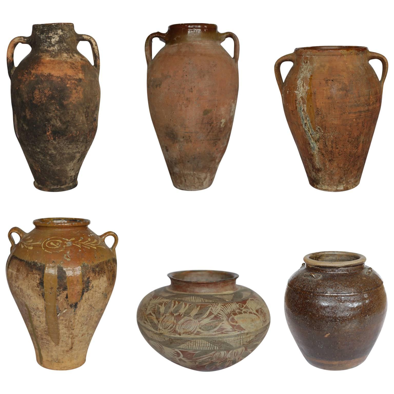 Early 19th/20th c. Antique Clay Jar Collection, c. 1810-1910