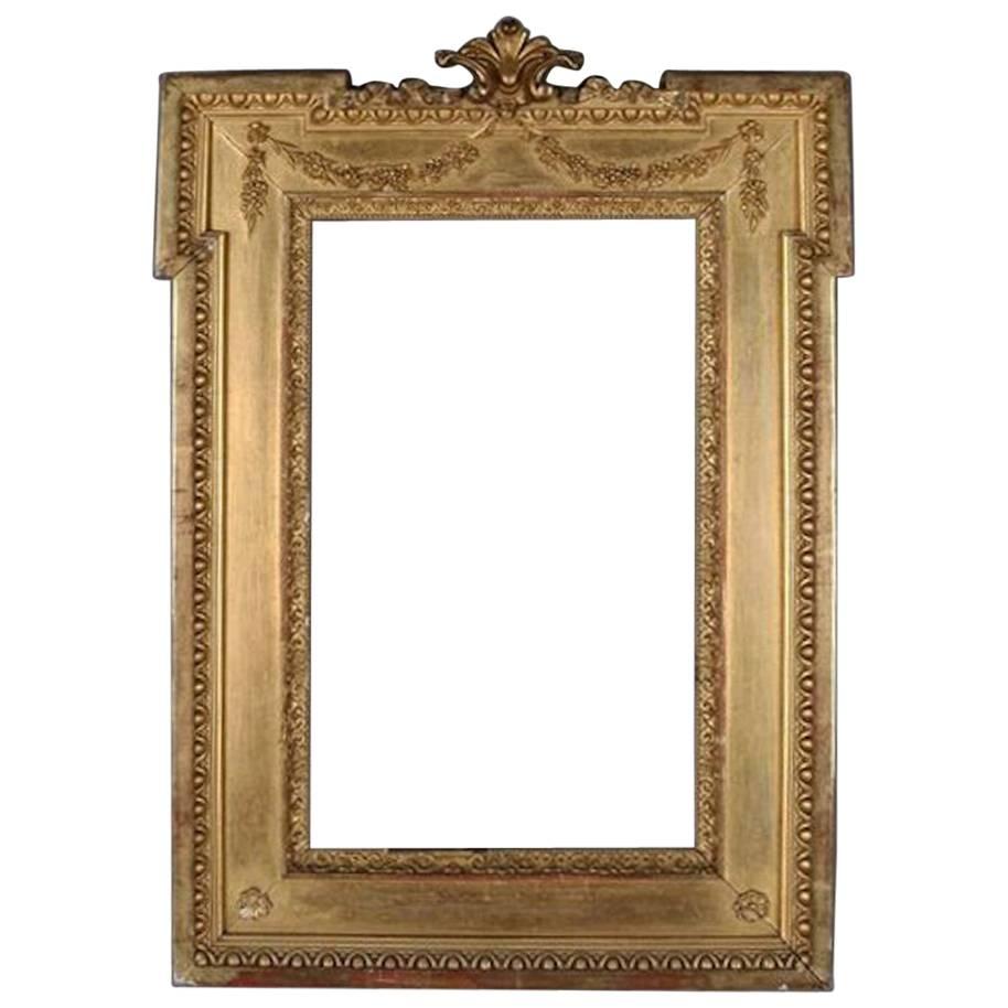 Antique French Empire Giltwood Frame, 19th Century