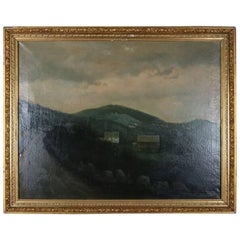 Antique Hudson River School Landscape Painting by Boyden, 19th Century 11