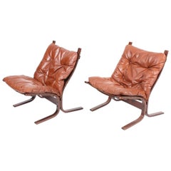 Pristine Pair of Lounge Chairs by Ingmar Relling