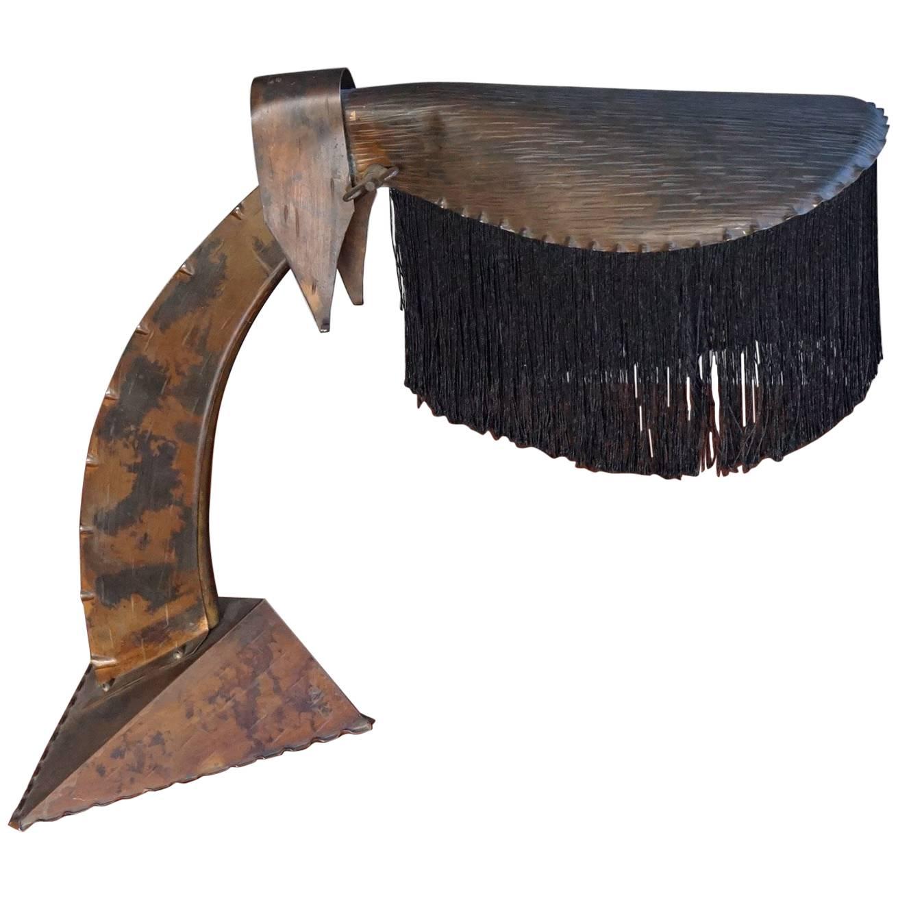 Antique Arts and Crafts Copper Table Lamp or Desk Lamp Attr. to Conrad Fehn