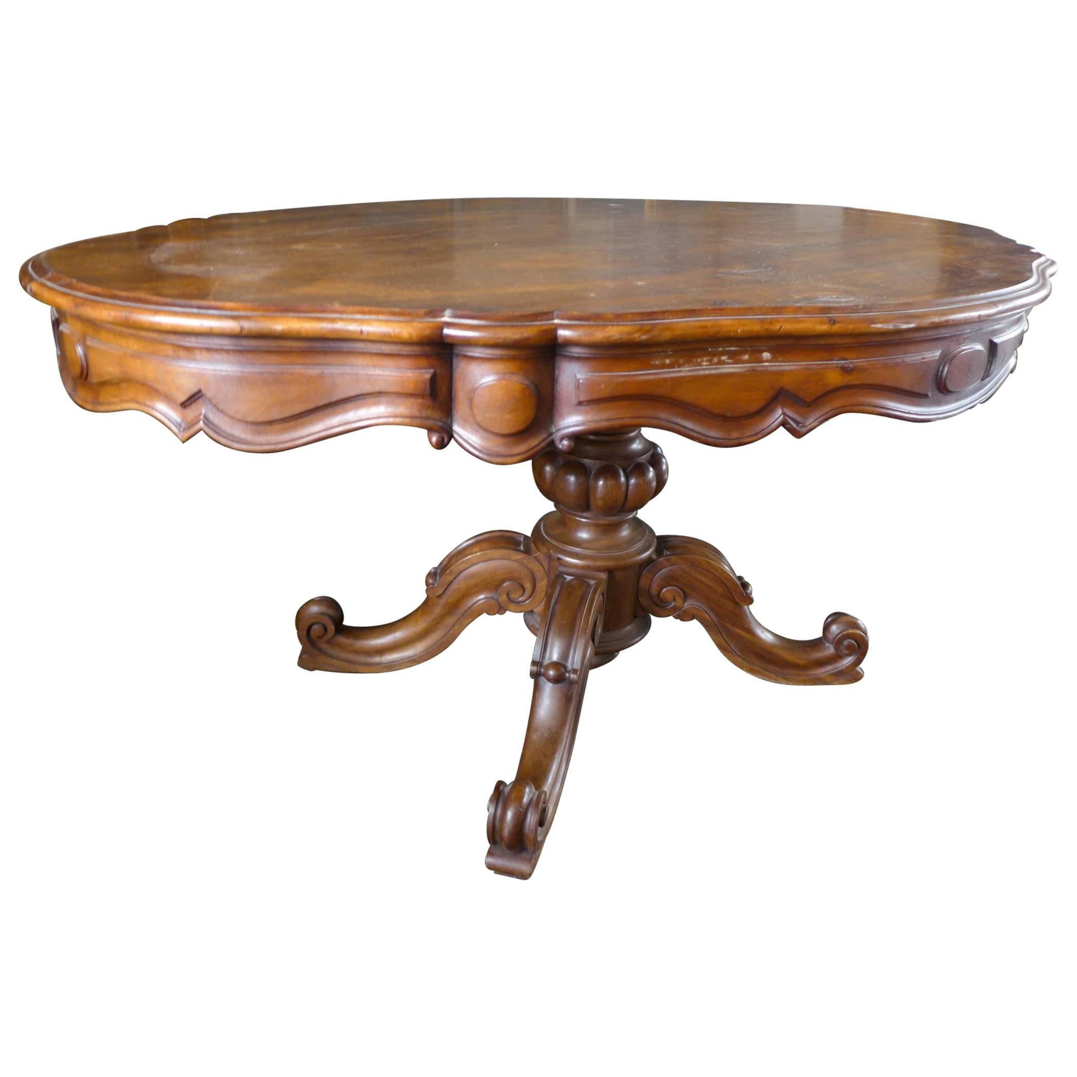 19th Century Centre Table in Victorian Style, France For Sale