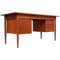 Scandinavian Teak Desk by Gunnar Nielsen Tibergaard, Denmark, 1960s