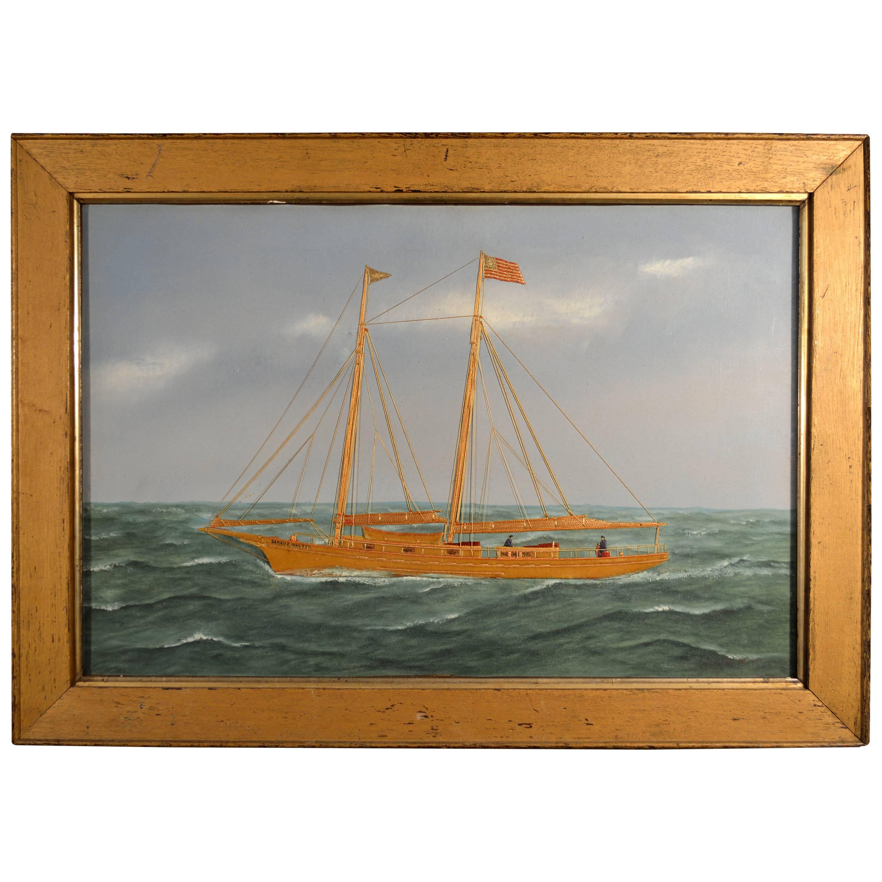 Thomas Willis Picture of the Two-Masted Schooner, Sarah E. Walters