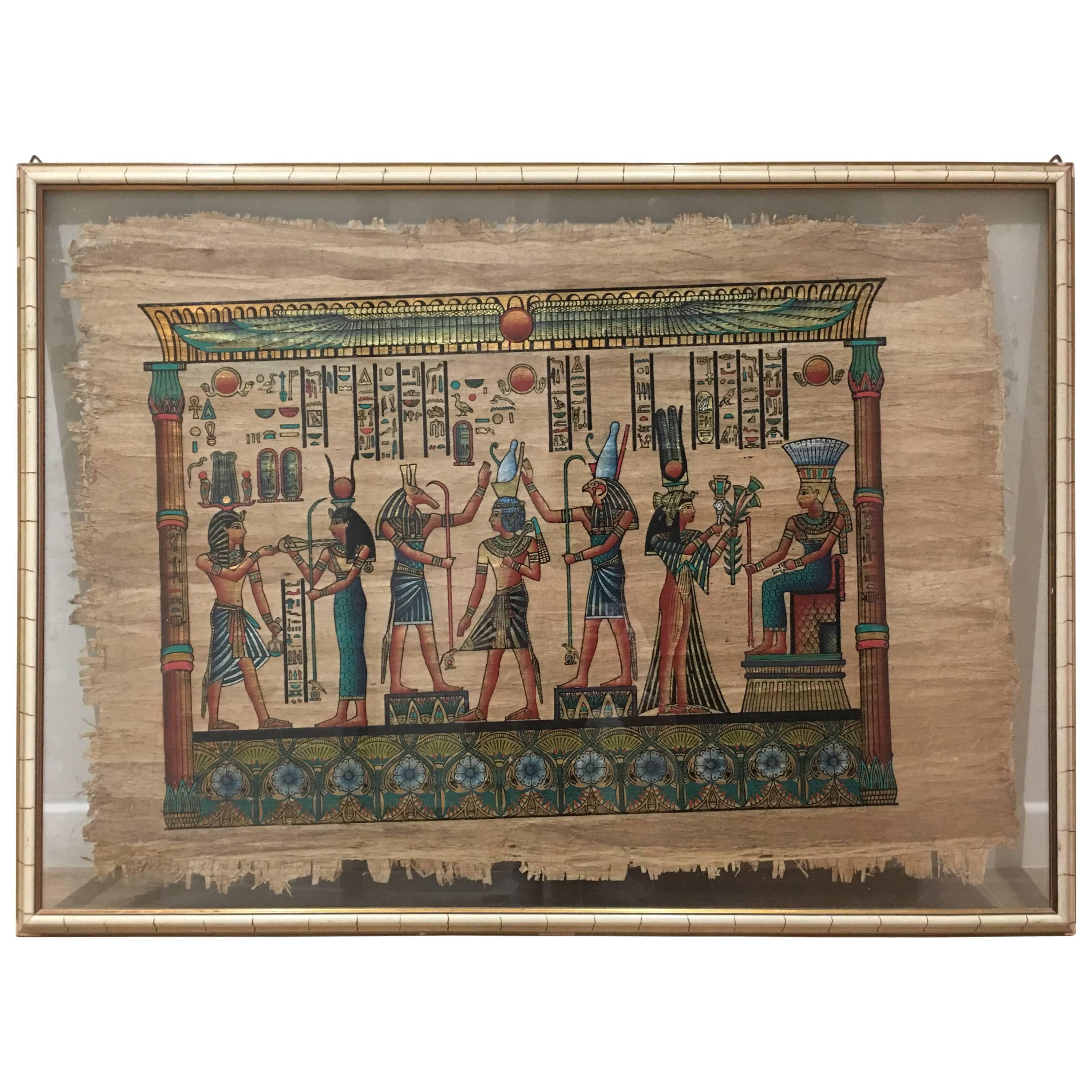 Last SALE Framed Ancient Style Egyptian Cartonage