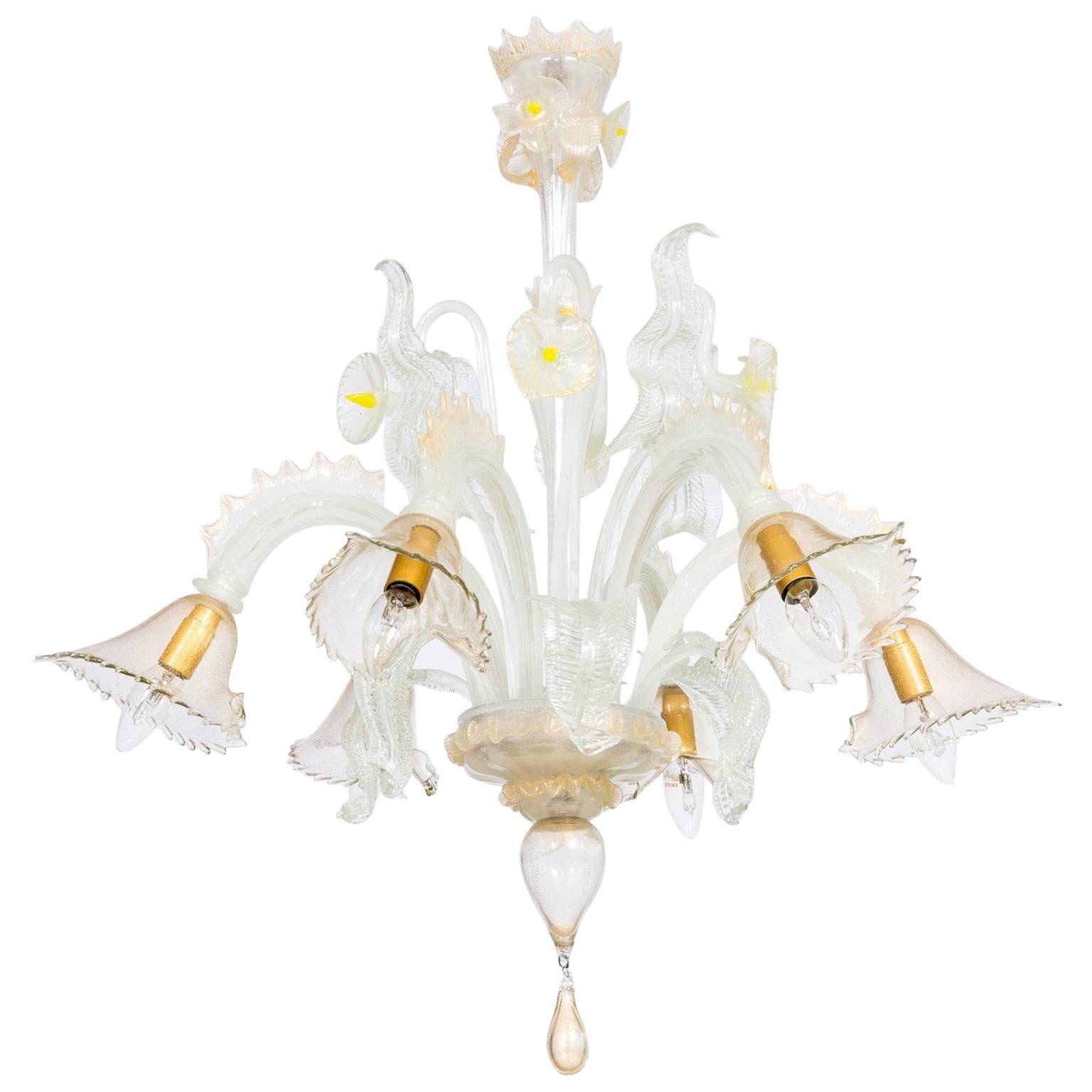Italian blown Murano Glass Chandelier attributed to Cenedese, 1970s