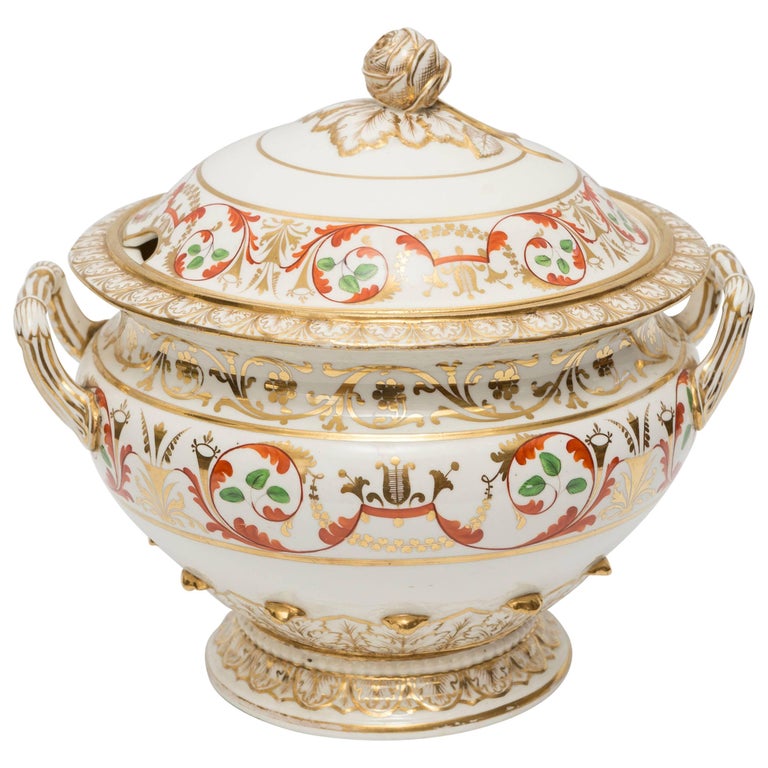 Antique English Porcelain Derby Soup Tureen At 1stDibs