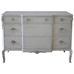 Vintage Painted Louis XV Style Chest of Drawers