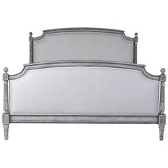 French Louis XVI-Style Full Size Painted Bed Frame