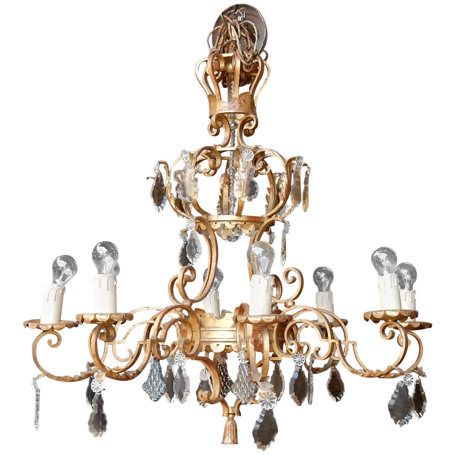 1950 Medieval Chandelier in the Style of Maison Jansen