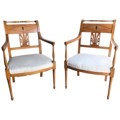Pair of Biedermeier-Style Armchairs